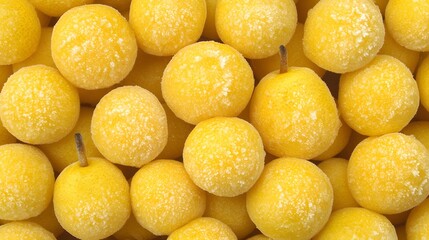 Sweet Yellow Pears Close Up Sugared Fruit Background