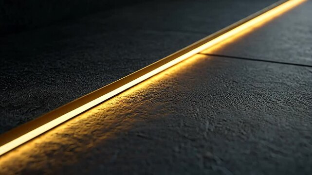 Illuminated architectural accent, radiating soft light on textured surface