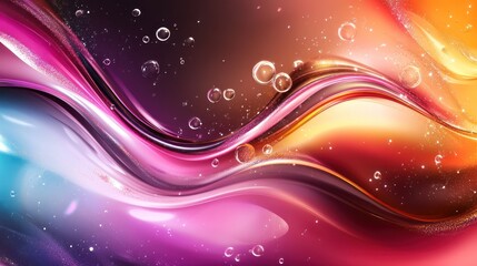 Abstract vibrant liquid waves