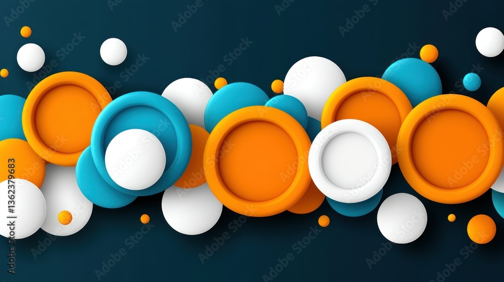 Aufkleber abstract colorful circles background design: a vibrant and dynamic composition of overlapping circle
