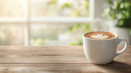A beautifully crafted cup of coffee radiates warmth and comfort, inviting viewers to reflect on simpler pleasures and the calming essence of daily life.