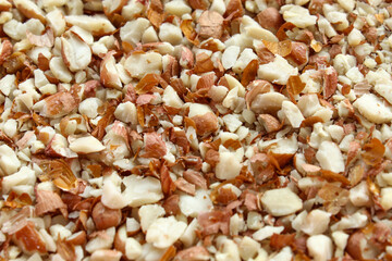 texture and background of peanut powder close up