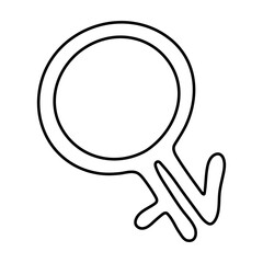 Hand drawn intergender gender identity icon Symbol used to represent sex and gender