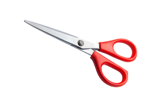 red Scissor on transparent background 