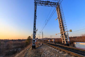 railway in the morning