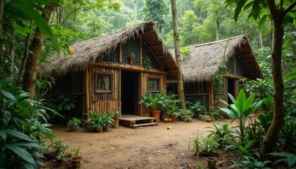 A quiet cabin deep in the rainforest