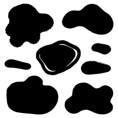 Collection of Black Blobs Shapes silhouette backgrounds
