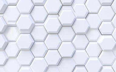 Fototapeta premium White Hexagonal Pattern Background for Modern Design