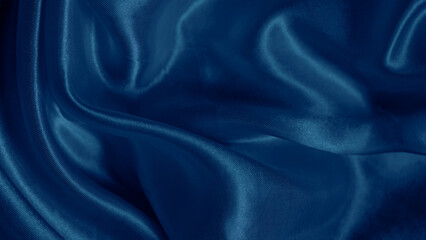 Dreamy silk texture in soft blue shades with flowing waves and delicate glow.