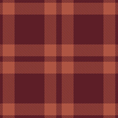 Muted Burgundy and Dark Clay Seamless Tartan Textile Design