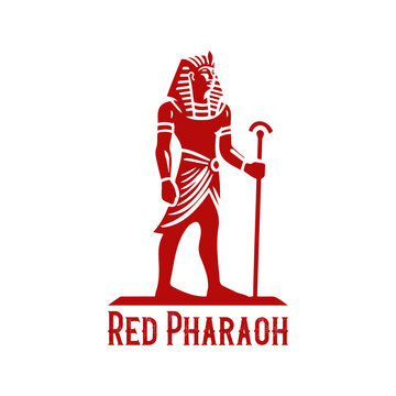 silhouette of a Egyptian pharaoh with staff