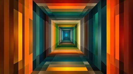 Colorful Abstract Tunnel Perspective