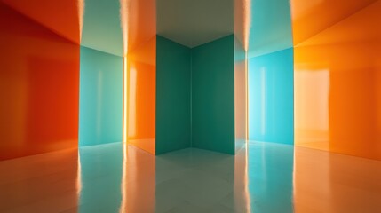 Vibrant, Geometric Interior Space