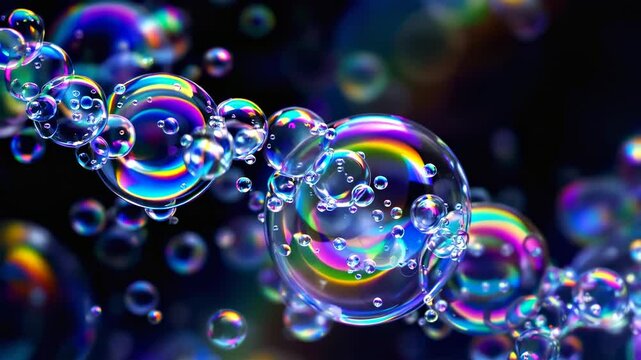 Soap Bubbles Made of Water and Soap with Small Bubbles on a Soapy Background Design