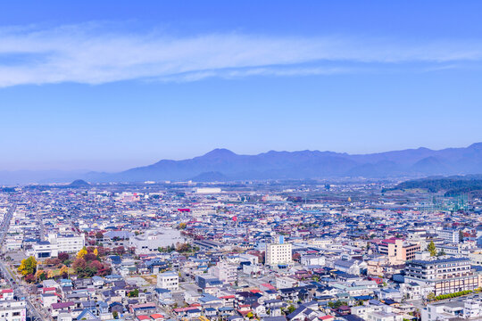 将棋の町 天童を展望
