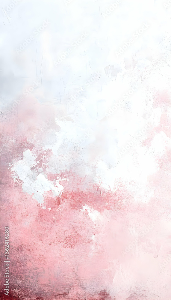 Poster textured abstract background with soft pastel pinks and whites, ideal for conveying calmness and ser