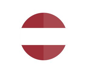 Latvia flag round icon. National flag of Latvia vector design and illustration.

