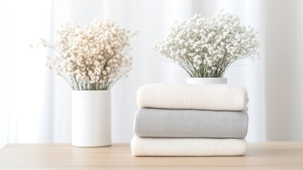 Soft, neutral tones in a cozy home setting
