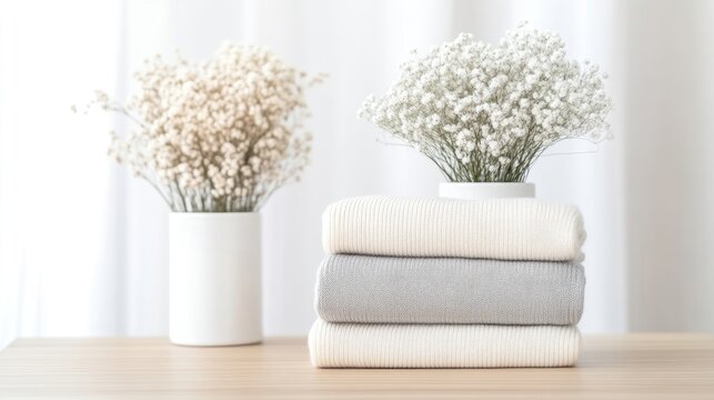 Soft, neutral tones in a cozy home setting