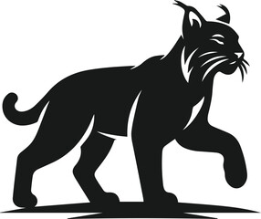 Bobcat animal silhouette vector