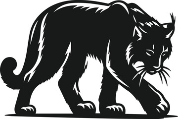 Bobcat animal silhouette vector