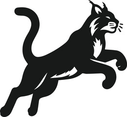 Bobcat animal silhouette vector