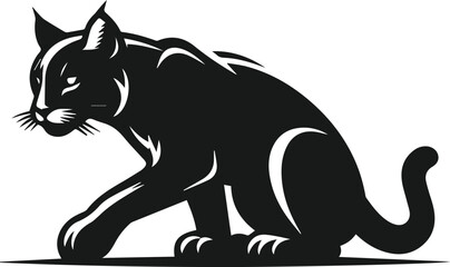 Bobcat animal silhouette vector