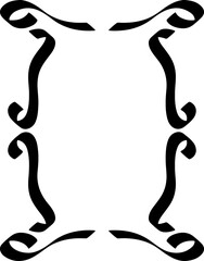 Black and white frame ornamental hand drawing elegant element set-5