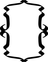 Black and white frame ornamental hand drawing elegant element set-5