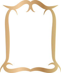 Gold frame ornamental hand drawing elegant element