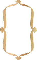Gold frame ornamental hand drawing elegant element