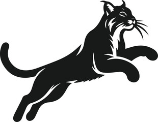 Bobcat animal silhouette vector