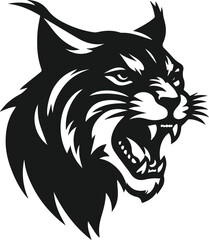 Bobcat animal silhouette vector