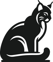 Bobcat animal silhouette vector
