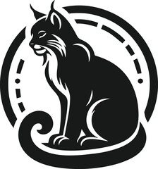 Bobcat animal silhouette vector