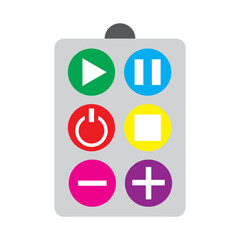 Television remote flat icon design vector
