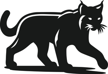 Bobcat animal silhouette vector
