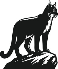 Bobcat animal silhouette vector