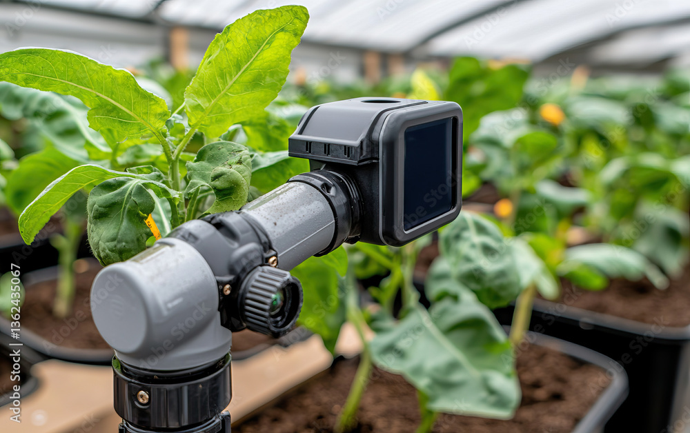 Poster smart soil monitoring system with embedded technology for optimal plant growth in greenhouse environ