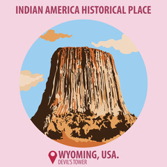 Indian America Historical Place Vector