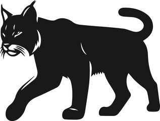 Bobcat animal silhouette vector