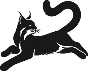 Bobcat animal silhouette vector