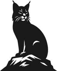 Bobcat animal silhouette vector