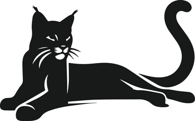 Bobcat animal silhouette vector