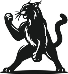 Bobcat animal silhouette vector