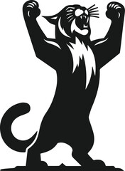Bobcat animal silhouette vector