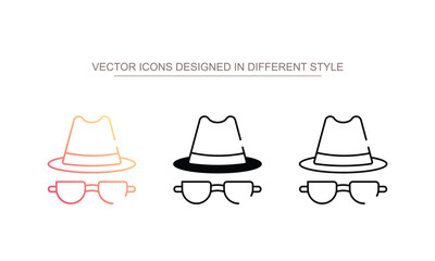 Incognito icon design with white background stock illustration