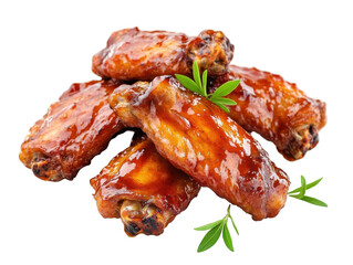Isolated BBQ Chicken Wings