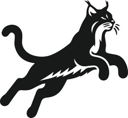 Bobcat animal silhouette vector