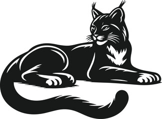 Bobcat animal silhouette vector
